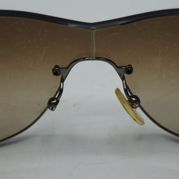 Prada Sunglasses SPR 58F Chrome Wave Tortoise Shell Italy 115mm - Picture 6 of 7